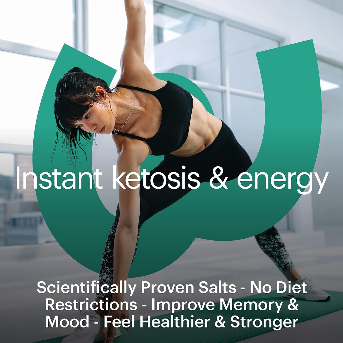 Wellthy Keto Power with BHB Salts for Instant Ketosis and Energy, Natural Strawberry Kiwi Flavor, 10.58 oz