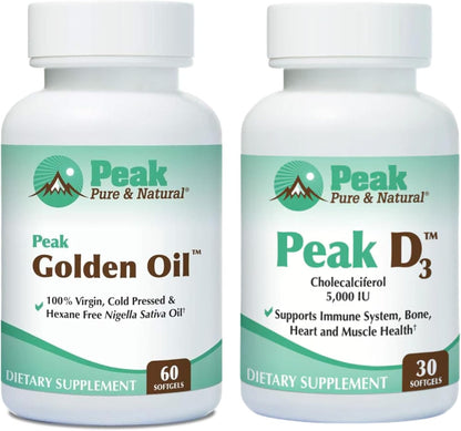 Peak Pure & Natural Golden Oil & Peak Vitamin D3