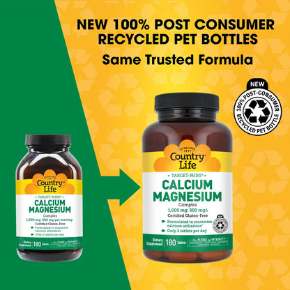 Country Life Target-Mins Calcium Magnesium Complex, 360 Tablets