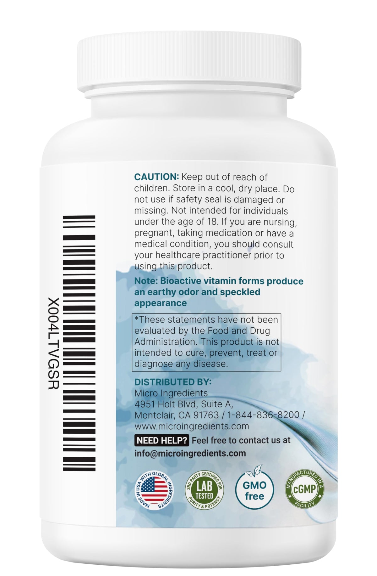 Micro Ingredients Pure Methylated B Complex Vitamins, 240 Capsules | 11-in-1 with Methylfolate, Methylcobalamin B12 & P5P + Fat-Soluble Vitamin C, Choline & Inositol. Filler Free, Non-GMO.