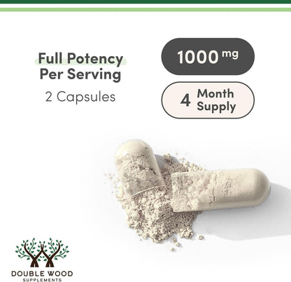 Boswellia Serrata - 240 Capsules (Max Strength 1,000mg of 65% Boswellic Acid Extract) Boswellia Extract Capsules (Joint Support Supplement for Joint Health) Third Party Tested by Double Wood