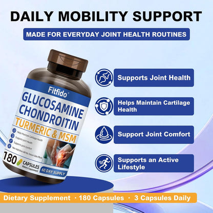 Glucosamine Chondroitin MSM, Turmeric & Boswellia, 180 Count