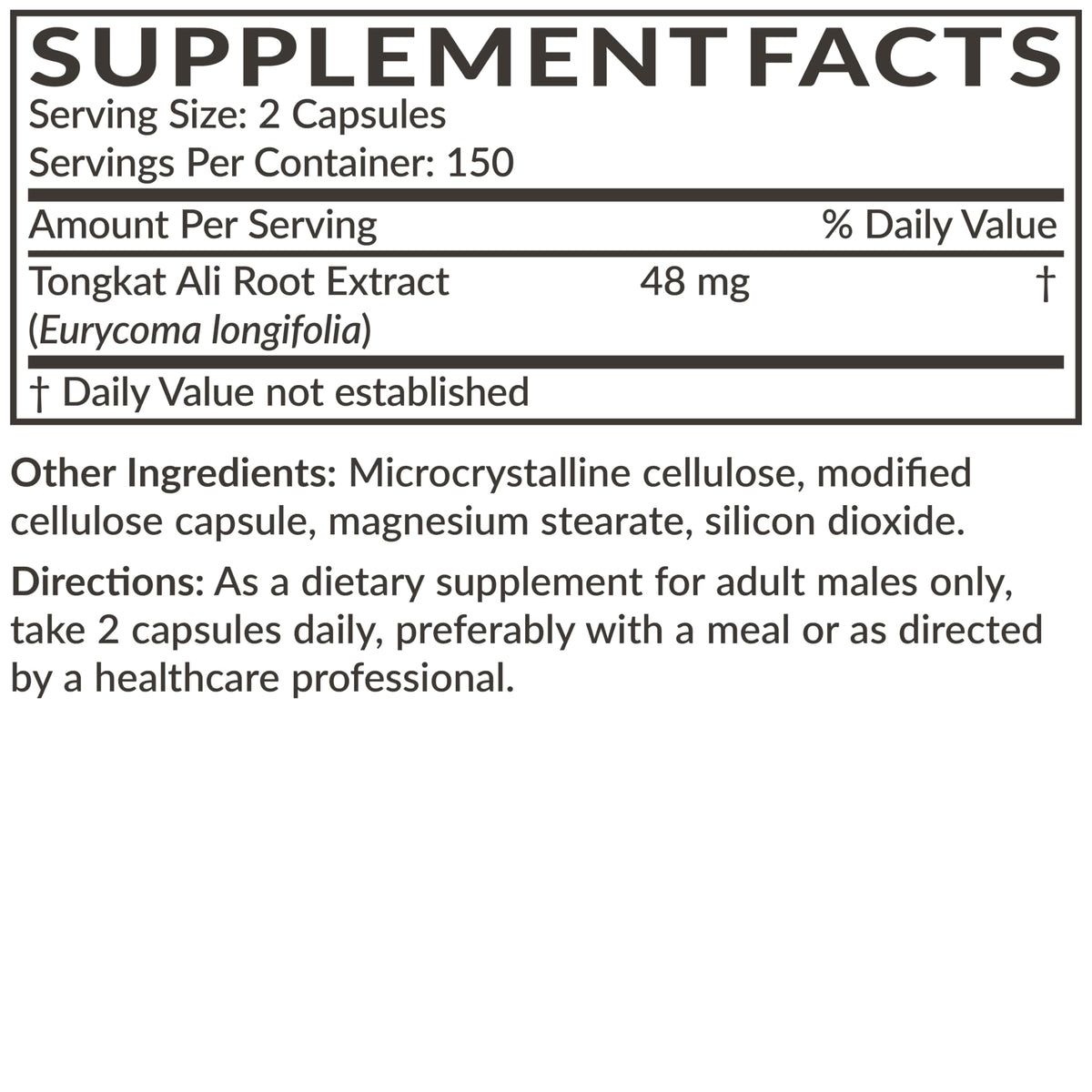 Futurebiotics Longjack Tongkat Ali Extra Strength Energy & Stamina Support - Non-GMO, 300 Vegetarian Capsules
