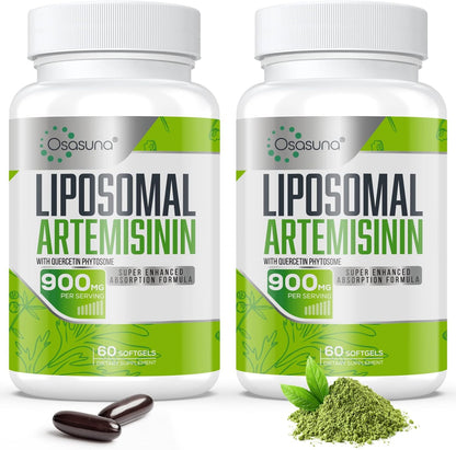 900 mg Liposomal Artemisinin for Maximum Absorption, Sweet Wormwood Extract(Artemisia Annua) with Quercetin Phytosome 200 mg, 120 Softgels
