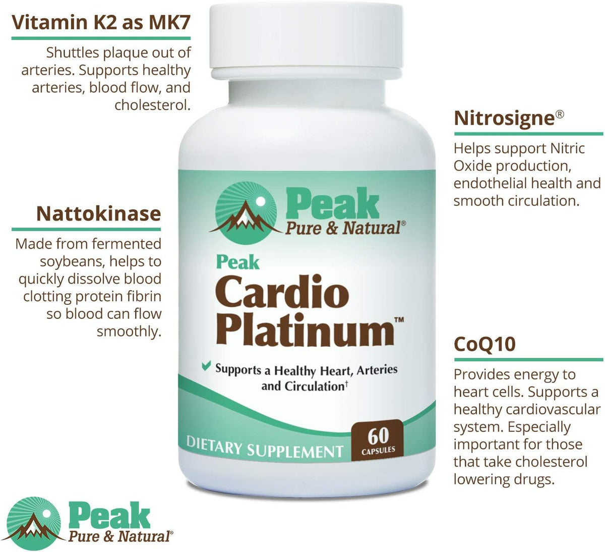 Peak Pure & Natural Cardio Platinum & Krill Oil