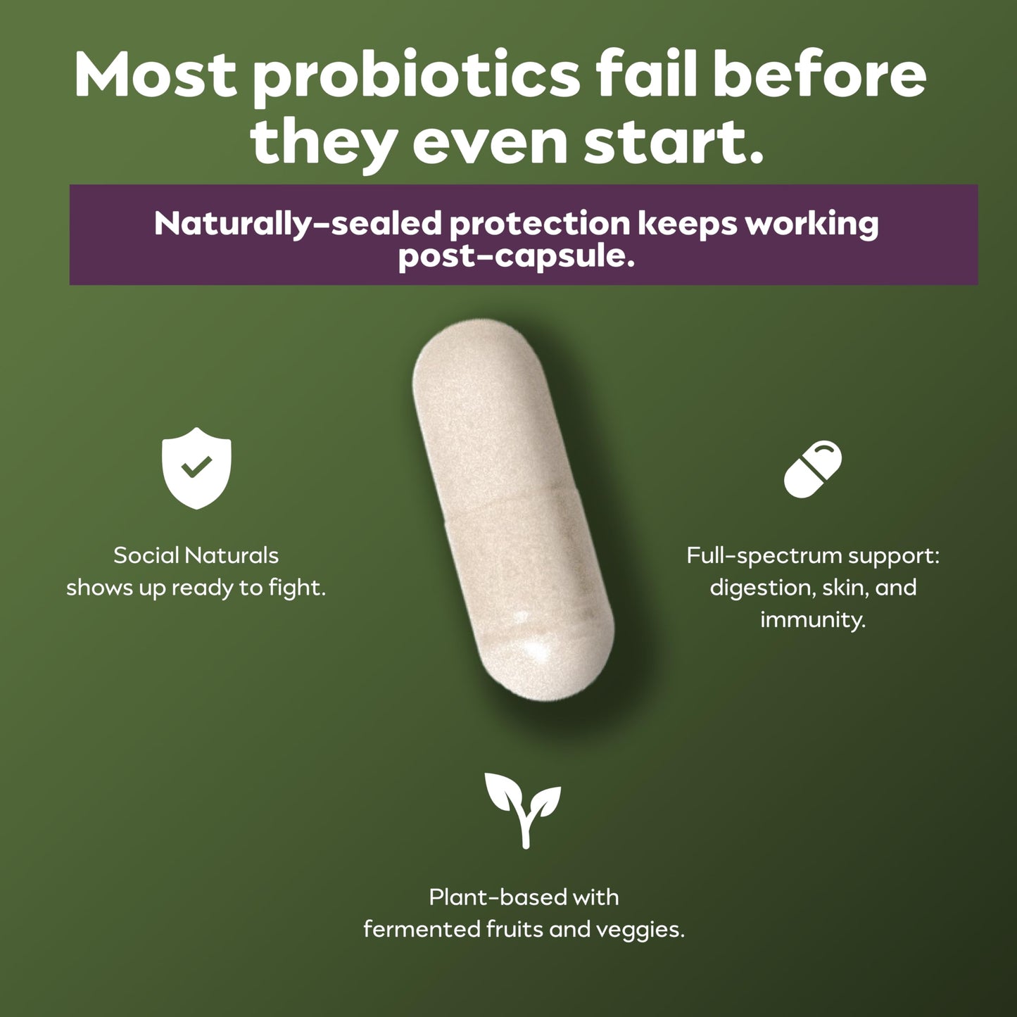 Social Naturals Women's Probiotic for Total Body Balance | 12 Strains with Lactobacillus & Bifidobacteria | Digestive, Vaginal & Immune Support | 20 Billion CFU | Vegan