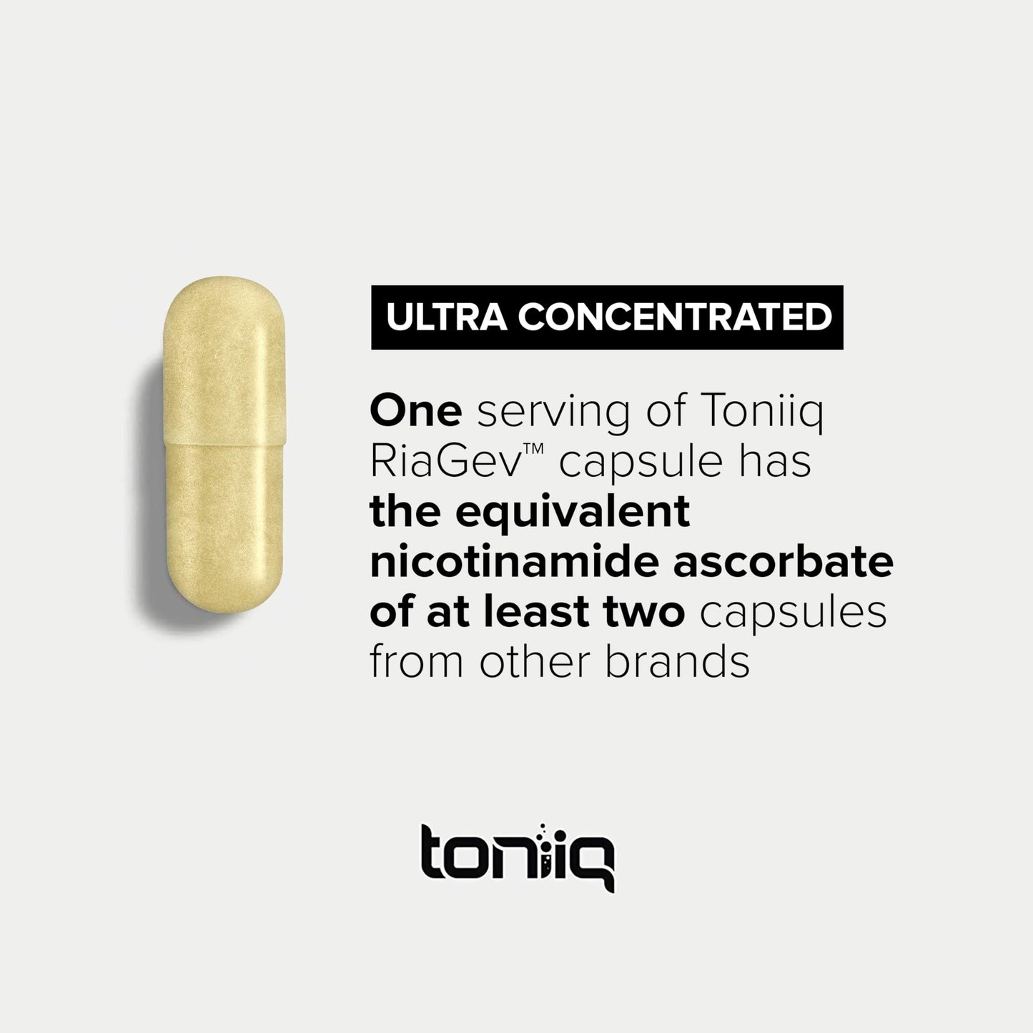 Toniiq Ultra High Potency 1400mg NAD Supplement - NAD+ Nicotinamide B3 Blend with D-Ribose, Niacin -with RiaGev - 3rd Party Tested