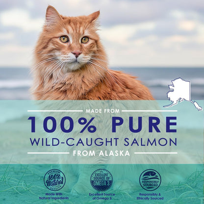 Premium Omega 3 Fish Oil for Cats - Wild Alaskan Salmon Oil Supplement for Skin and Coat - Liquid Cat Supplement for Shedding Control & Cat Dandruff