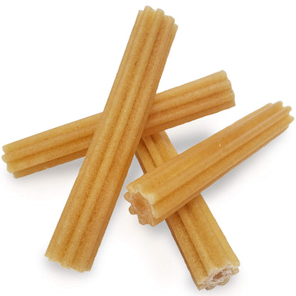 Himalayan Dog Chew Churro, Soft Yak Cheese Treat, Peanut Butter, 4 Sticks | 100% Natural, Soft Density Dental Support, Gluten Free, Healthy Safe Dog Treats for All Breeds and Ages, Lactose & Grain Free