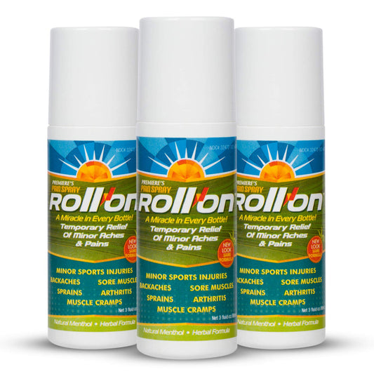 Premiere's Pain Spray All-Natural Menthol & Peppermint Roller Herbal Blend for Joint and Nerve Pain, Muscle Soreness, Sprains, Cramps, Sports Injuries, Back Pain & Neck Shoulder Aches - 3 Pack Premiere's Pain SprayBuy Supplements Australia