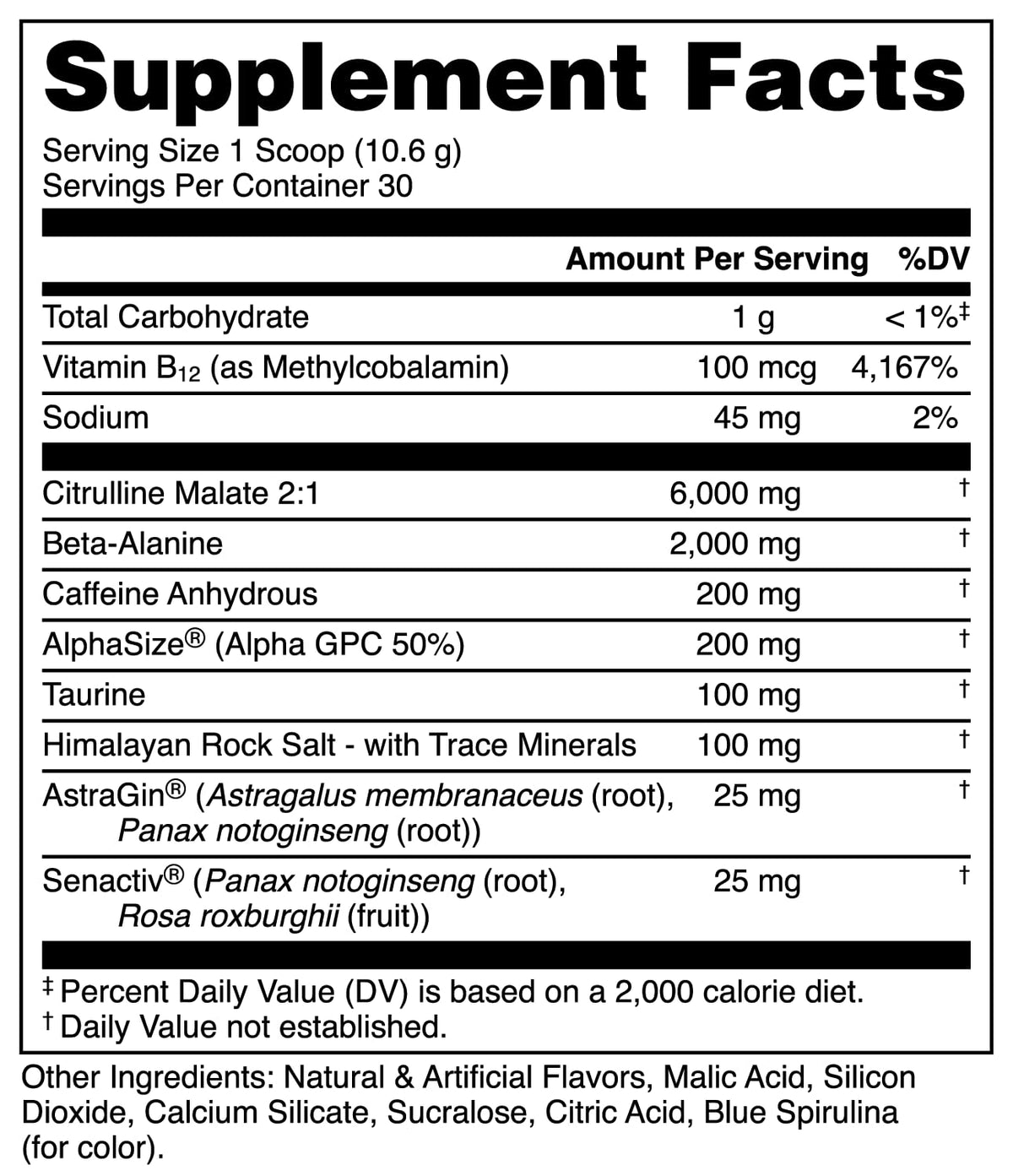 Bucked Up Pre Workout - Best Tasting - 6 Grams Citrulline, 2 Grams Beta Alanine Non Proprietary Blend, Powder (Strawberry Kiwi)