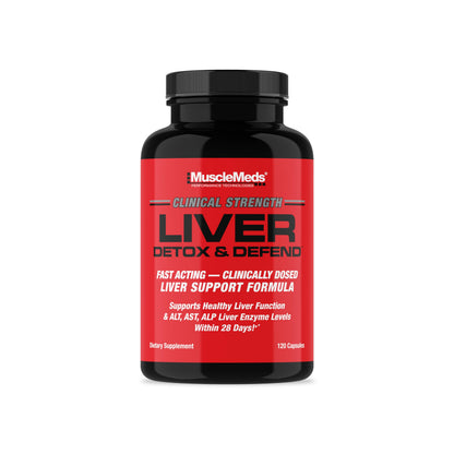 MuscleMeds Liver Detox & Defend, Cleanse, Repair Formula - Herbal Liver Support Supplement, NAC, Silymarin Milk Thistle, 60 Servings