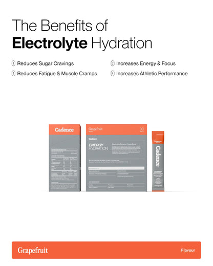 Cadence Sachets Core Melonberry - Carton (5g x 30) Science-Backed Hydration | Electrolyte Formula + Caffeine | Vegan, Keto & Paleo Friendly | Sodium, Potassium & Magnesium for Performance & Recovery
