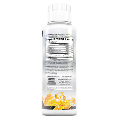 Cutler Nutrition Liquid L-Carnitine Fat Burner Supplement with Acetyl L-Carnitine & L-Carnitine Tartrate - Fat Burner Formula for Optimal Absorption