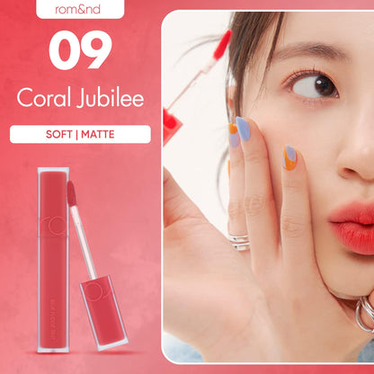 rom&nd OVEEER Shade Series Blur Fudge Tint | Silky Matte Lipstick for Velvety Smooth Lips | Long-Lasting Stain, Wrinkle Blurring, Moisturizing Formula | 16 Burnt Orange | Lip Stain Long Lasting Waterproof | Buildable Matte Blurred Finish | Hydrating Lip S