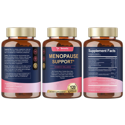 40-in-1 Menopause Supplements for Women, Multibenefit & Complete Black Cohosh for Hot Flashes, Night Sweats & Hormone Balance, w/ Probiotics, DIM, Vitex, Dong Quai, Red Clover and More, 120 Vegan Caps Totaria buy supplements Au