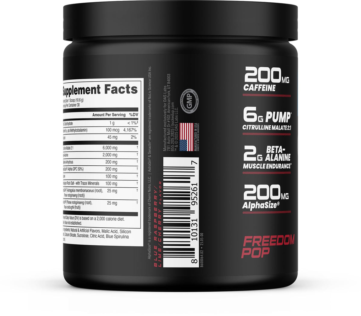 Bucked Up Pre Workout - Best Tasting - 6 Grams Citrulline, 2 Grams Beta Alanine Non Proprietary Blend, Powder (Strawberry Kiwi)