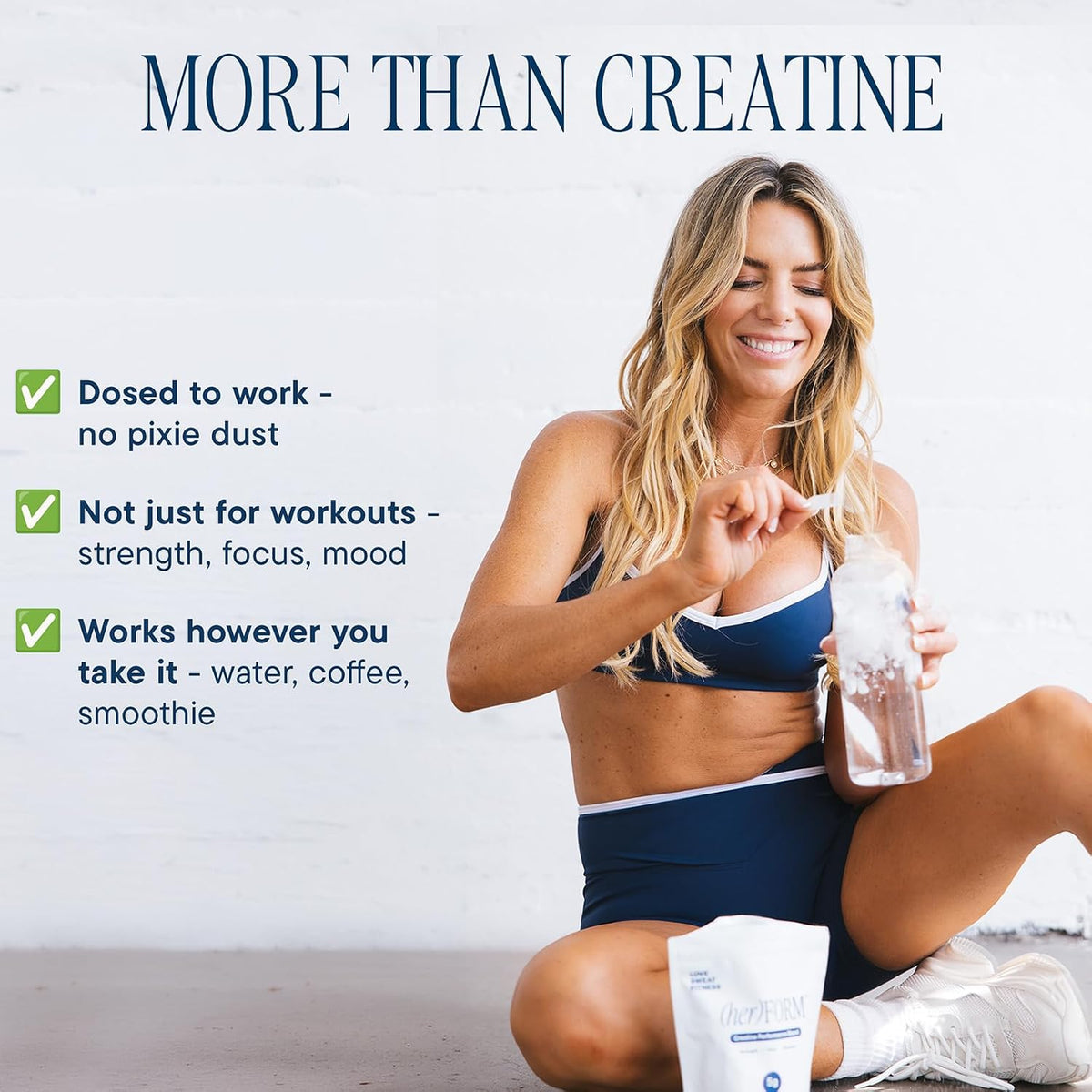 Love Sweat Fitness (her Form | Creatine for Women | 5g Creapure Creatine Monohydrate + L-Glutamine, Betaine, Coconut Water & Electrolytes | Strength, Recovery & Hydration | 30 Servings
