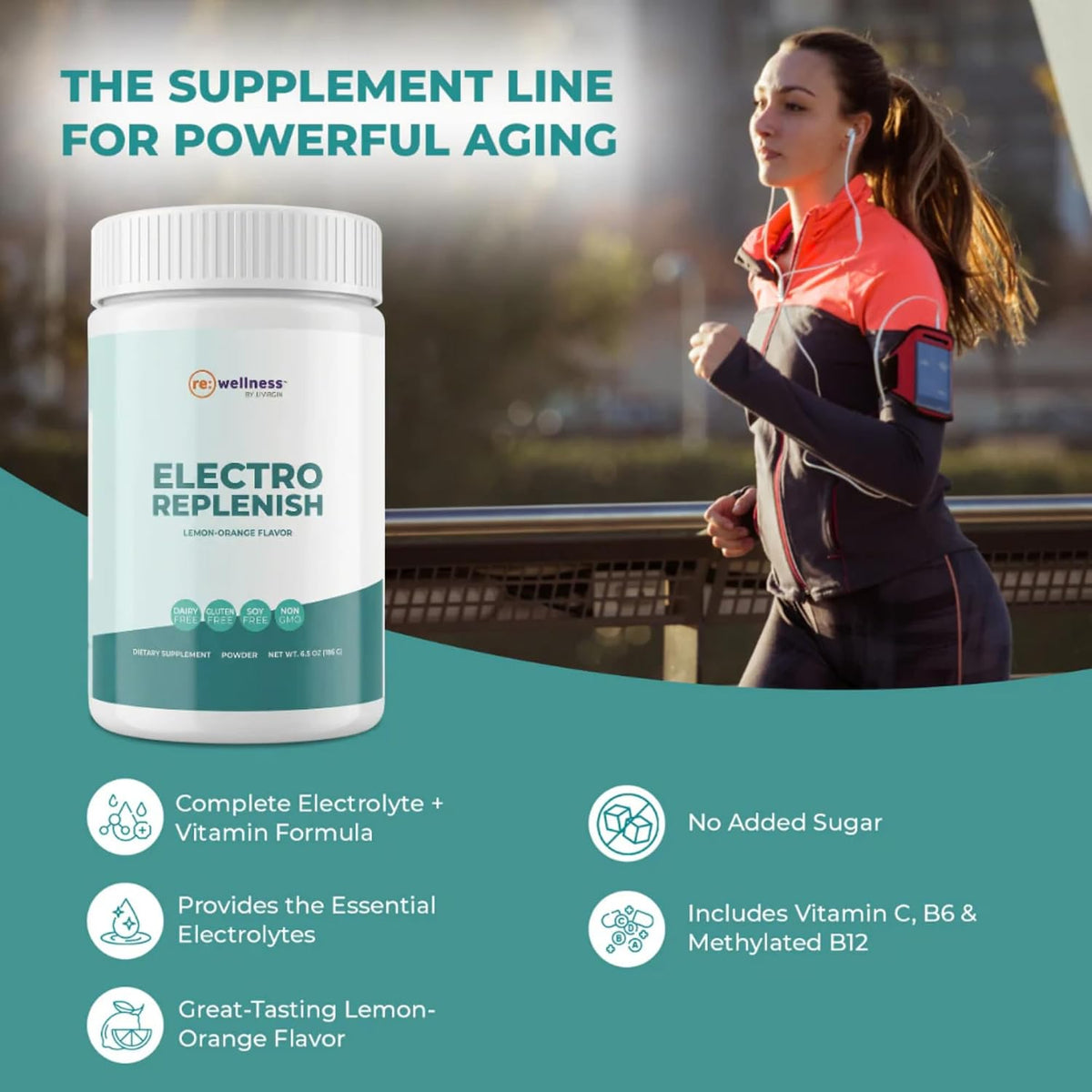 Reignite Wellness by JJ Virgin Hydration & Recovery Bundle | Magnesium Body Calm, 120 Capsules + ElectroReplenish (Lemon-Orange Flavor), 30 Servings