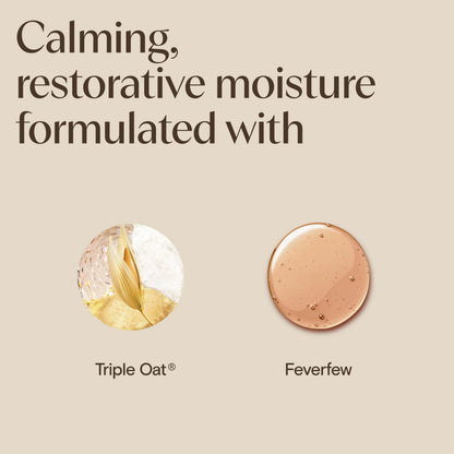 Aveeno Calm + Restore Triple Oat Hydrating Face Serum for Sensitive Skin, Gentle Lightweight Hydrating Serum for Face Instantly Smooths Skin,