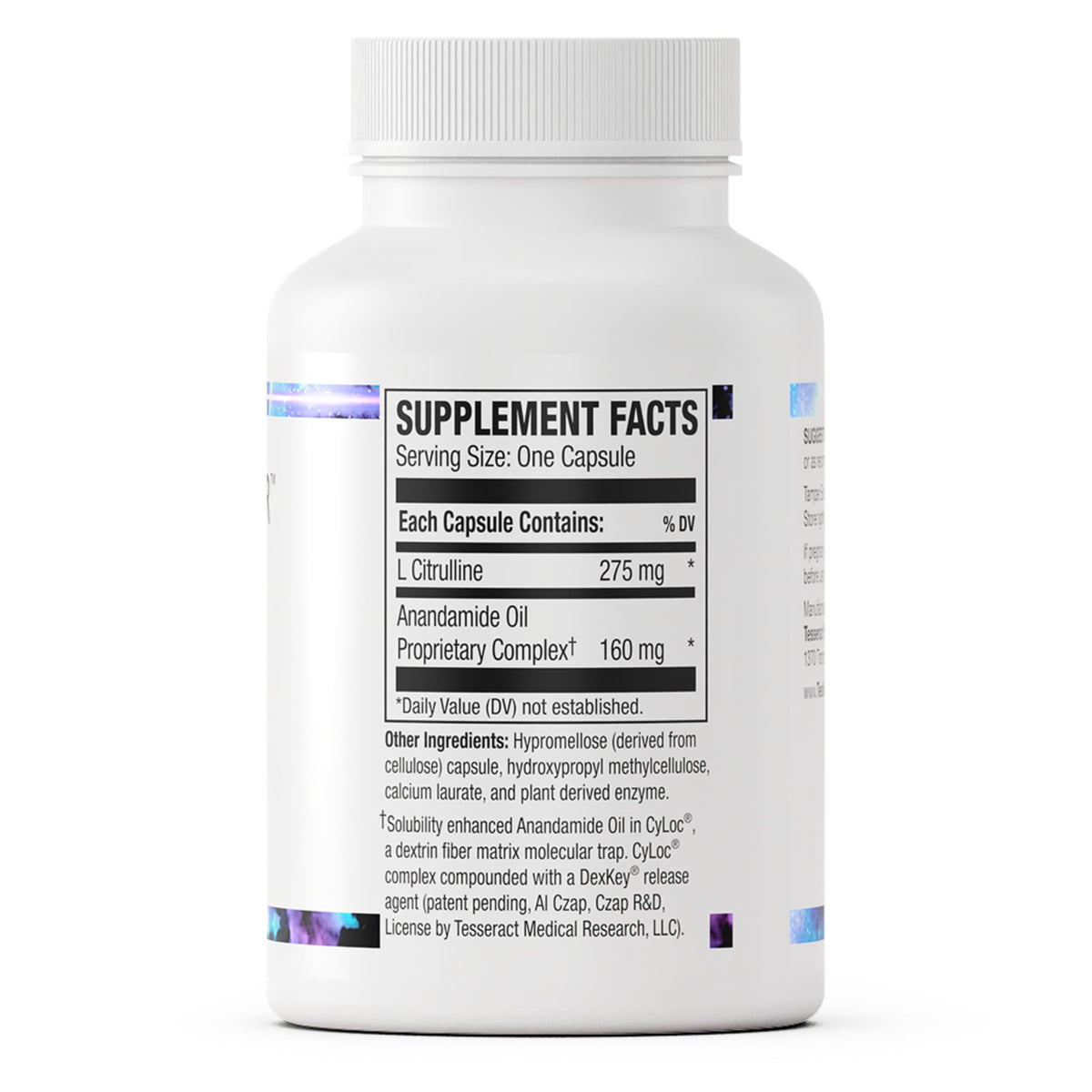 Tesseract Medical Research AnaQuell QR, Stress Relief & Mood Support Supplement, Quick Release L Citrulline & Anandamide, Helps Manage Anxiousness, 45 V-Caps, Size Exclusive to Amazon