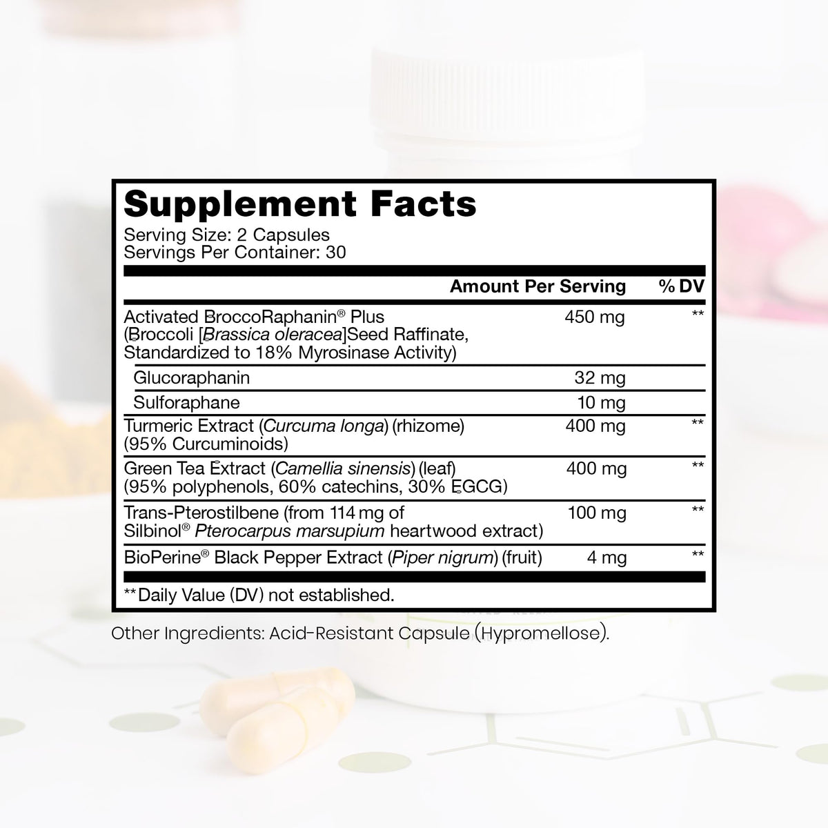 Pure TheraPro Rx Nrf2 Boost - NRF-2 Activator with Patented Sulforaphane, Curcumin, Green Tea & Trans-Pterostilbene | Antioxidant Supplement to Reduce Oxidative Stress, Made in USA (60 Vegan Capsules)