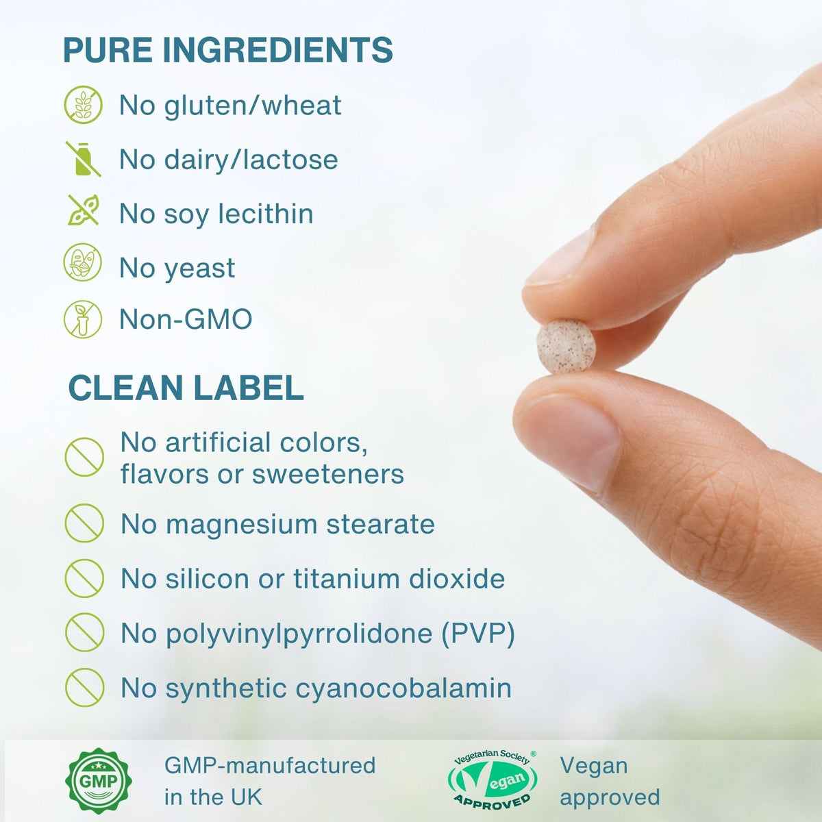 Igennus Sublingual Vitamin B12 Complex 1000mcg, Methylated Methylcobalamin, Adenosylcobalamin & Hydroxocobalamin, High Absorption & Clean, 180 Servings, Sugar-Free & Vegan