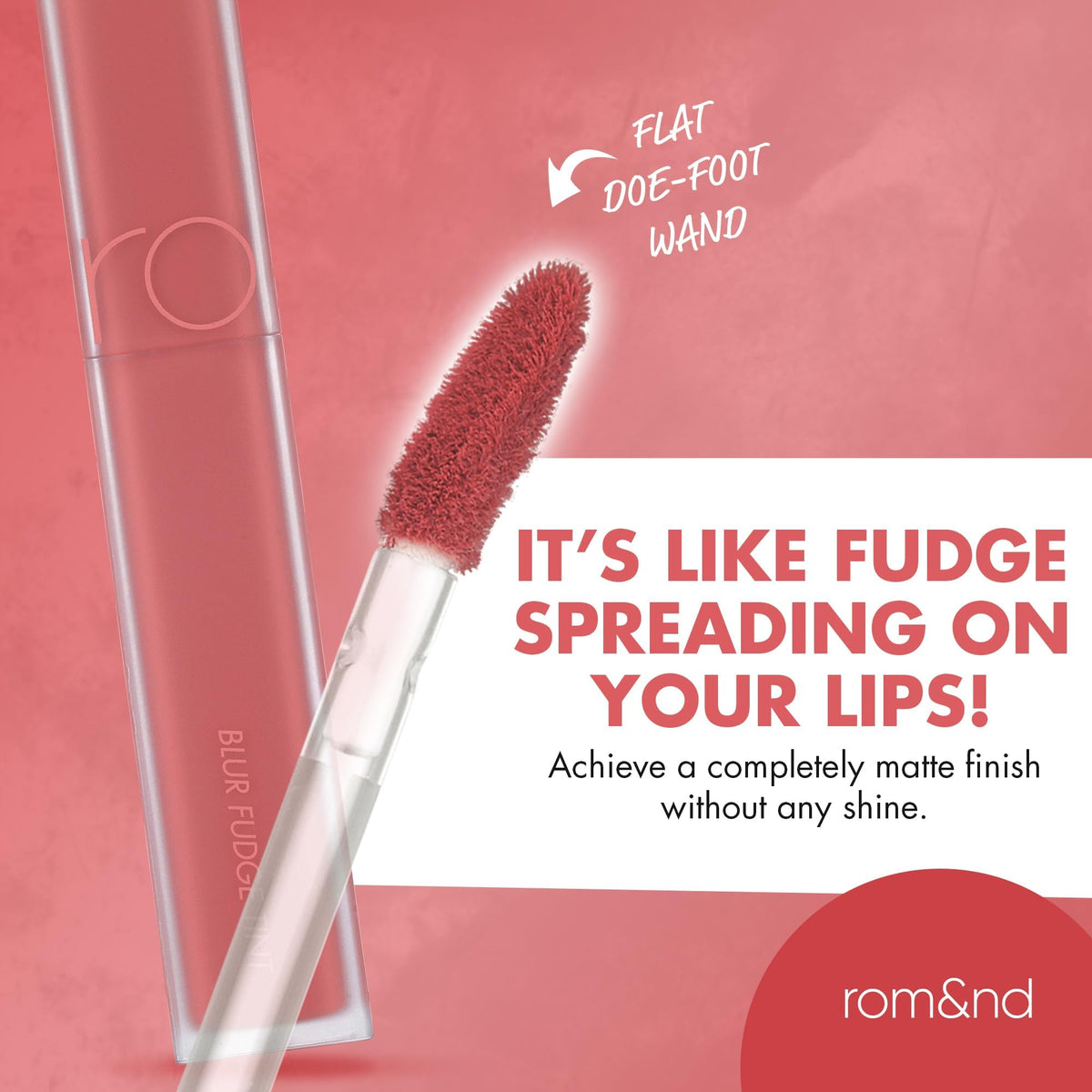 rom&nd OVEEER Shade Series Blur Fudge Tint | Silky Matte Lipstick for Velvety Smooth Lips | Long-Lasting Stain, Wrinkle Blurring, Moisturizing Formula | 16 Burnt Orange | Lip Stain Long Lasting Waterproof | Buildable Matte Blurred Finish | Hydrating Lip S