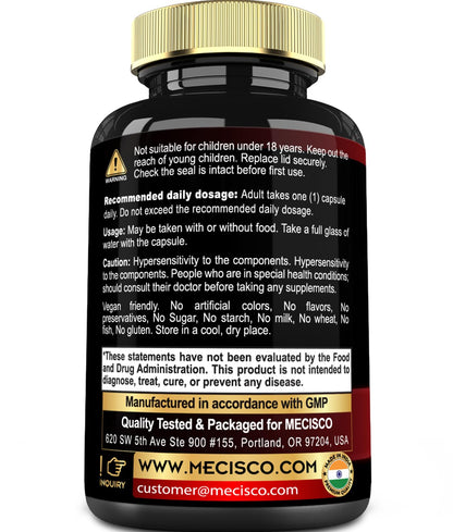 7in1 Irish Sea Moss Capsules 6750 Mg with Organic Bladderwrack & Burdock Root, Turmeric, Apple Cider Vinegar - Raw Seamos Pills for Hair, Skin, Thyroid Healths - 90 Caps for 3-Month Supply - dailyvitalstore
