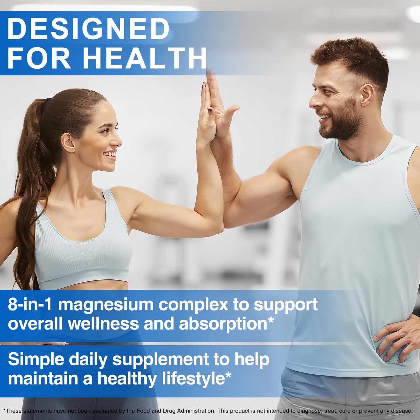 8-in-1 Magnesium Complex Supplement 90 Count, Magnesium Complex Capsules with Magnesium Glycinate, Citrate, Malate, Taurate, Easy Absorption for Sleep, Muscle Relaxation, Nerve & Heart Health, Energy - dailyvitalstore