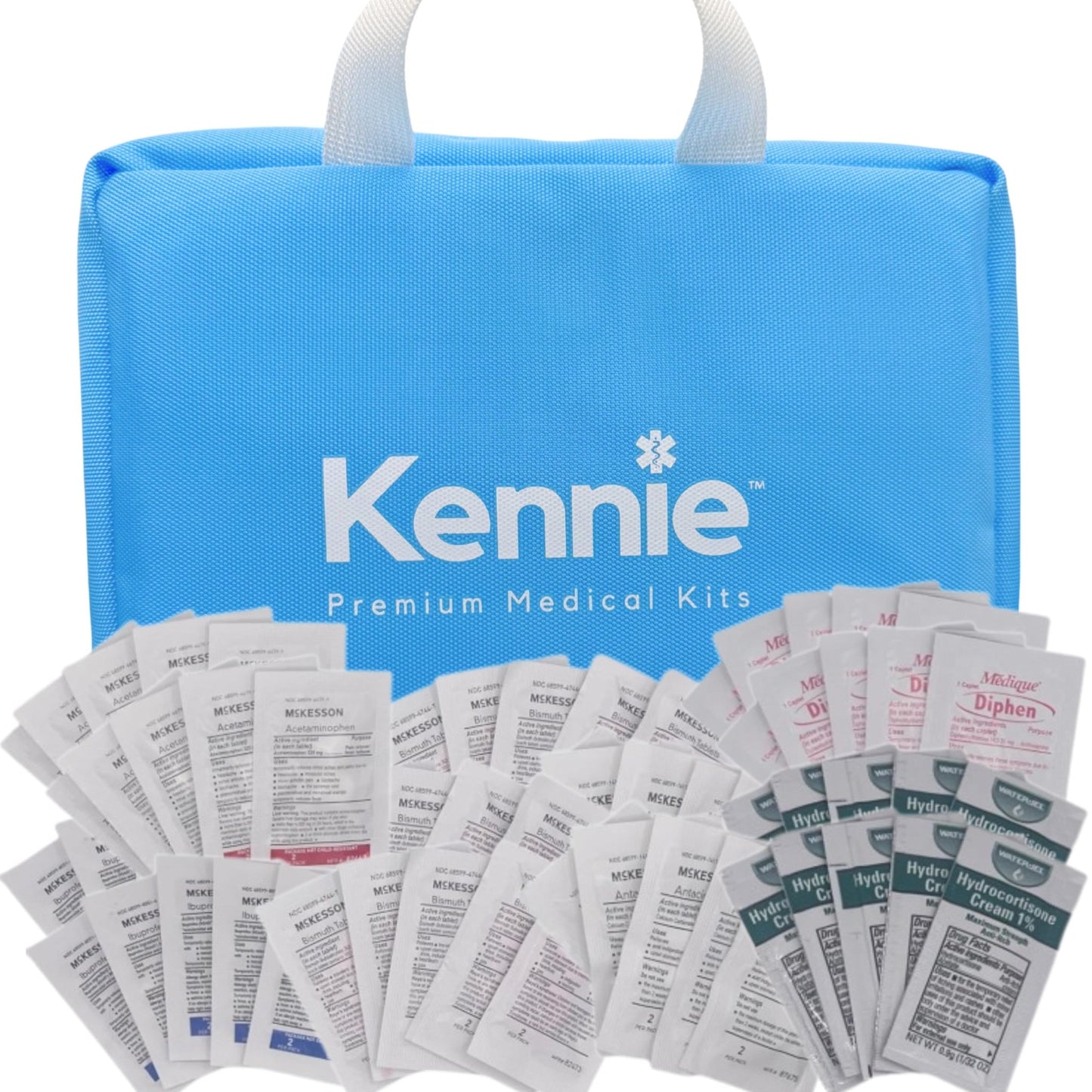 80-Piece OTC Medication Kit, Doctor Designed First Aid & Medicine Organizer with Pain, Fever, Allergy & Stomach Relief for Home, Travel & Emergency - dailyvitalstore