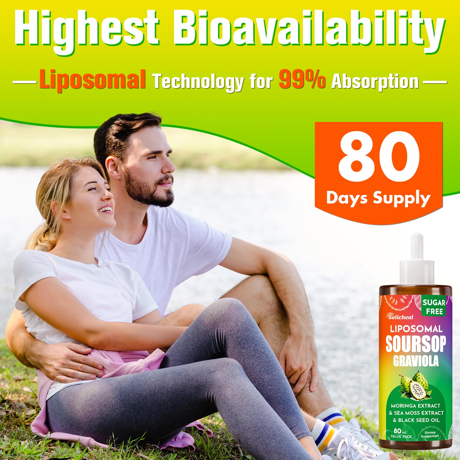 (80ML) Supplement Liquid Drops, 10 in 1 Soursop Multivitamin Drops with Leaf Extract & Sea Moss, for Cell Support & Regeneration, Immunity, Gut, Zzz, Skin & Antioxidant | 2.8 Fl Oz - 80 Days Supply - dailyvitalstore