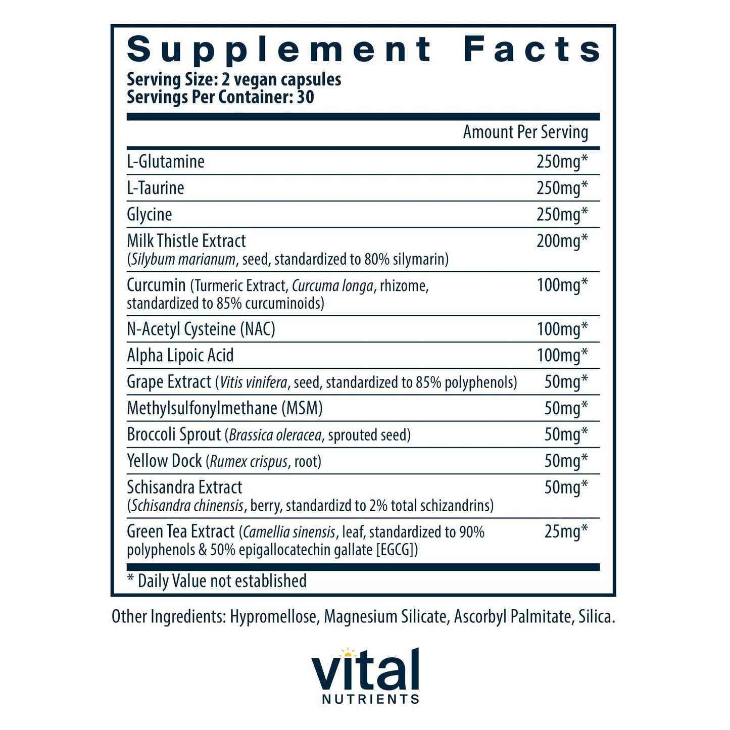 Vital Nutrients Detox Formula - Vegan Liver Detox - Antioxidant Supplement Promotes Liver & Detoxification Support - Gluten, Dairy, Soy Free - Non-GMO - 60 Capsules