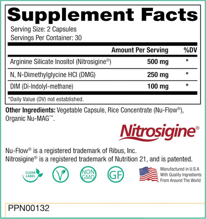 Peak Pure & Natural Maximum Endurance Supplement – Supports Hormone Health & Nitric Oxide Levels – Workout & Recovery Formula with Nitrosigine, DMG & DIM