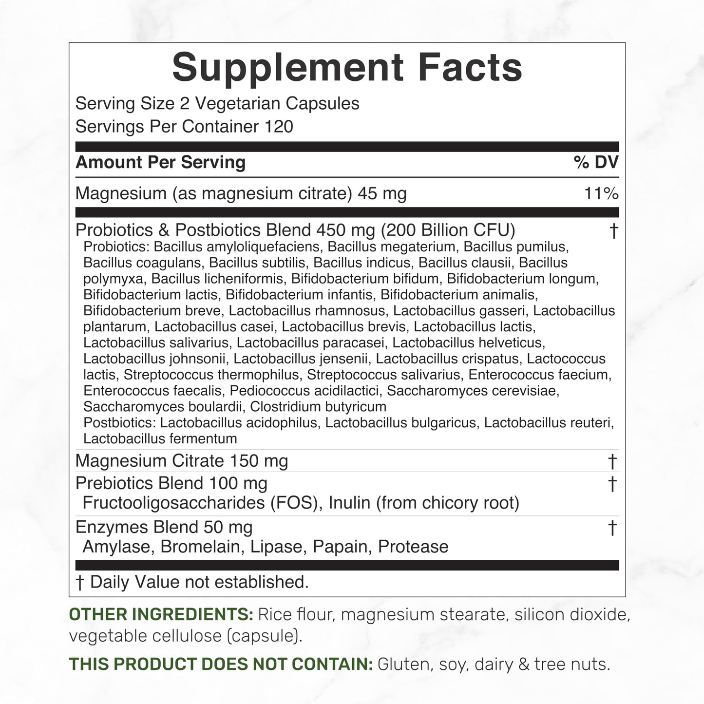 DEAL SUPPLEMENT Probiotics for Women & Men, 200 Billion CFU Per Serving, 240 Vegetarian Capsules, 4 Month Supply | 40 Strains with Prebiotics, Enzymes & Magnesium Citrate | Non-GMO, Gluten Free
