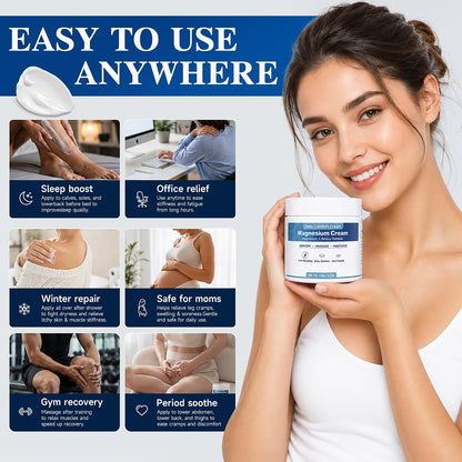 Magnesium & Arnica Body Cream with MSM, Boswellia Extract, Lavender Oil & Raw Shea Butter | Fast Absorbing Topical Magnesium Chloride Lotion for Muscle Joint Discomfort Relief
