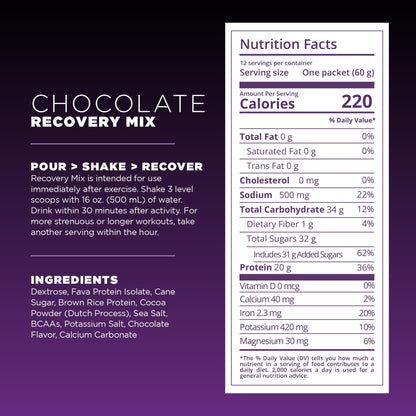 Tailwind Nutrition Recovery Mix, Chocolate, 20-Serving Bag