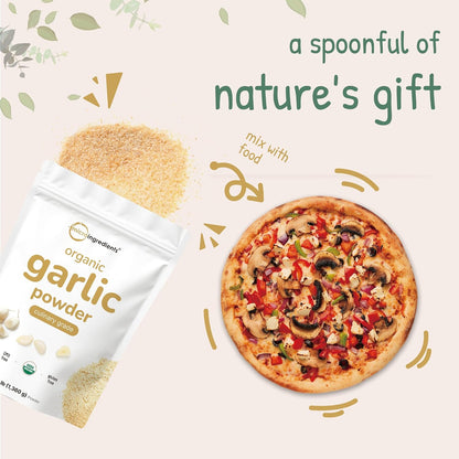 Organic Garlic Powder, 3 lb | Premium Raw Allium Sativum Bulb | Pungent & Savory Flavor | Great for Meats, Vegetables & Spice Mixes | Additive Free, Non-GMO, Bulk Supply