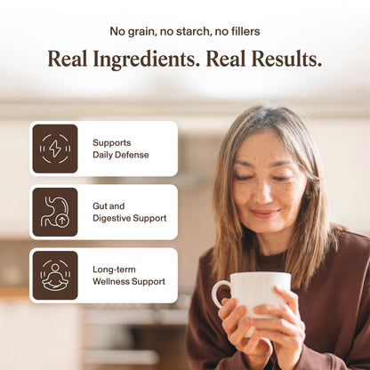 Real Mushrooms Functional Coconut Creamer with Reishi, Lucuma & Ceylon Cinnamon – Organic, Dairy-Free – Vegan Coffee Creamer for Smoothies & Drinks – 90 Servings Organic Cream Coconut Powder