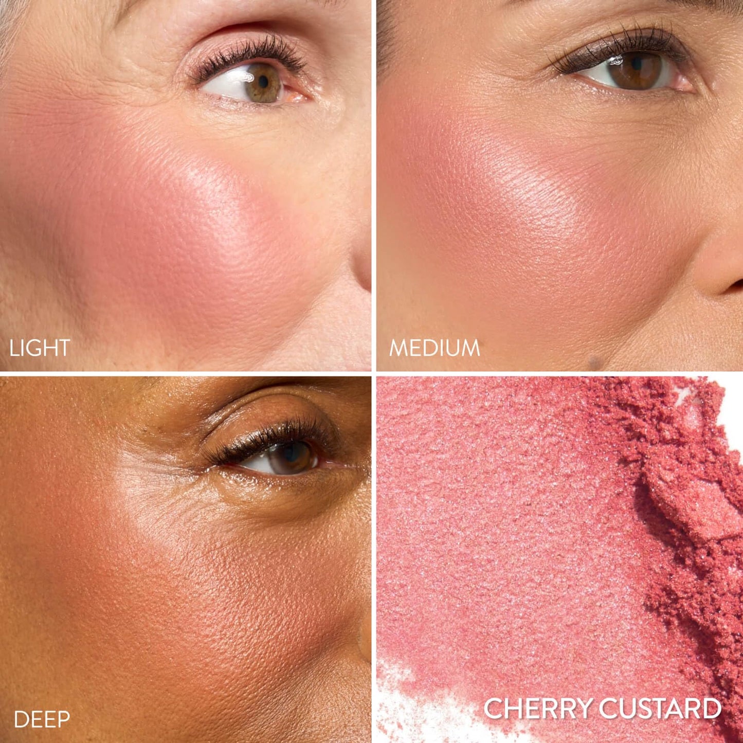 LAURA GELLER NEW YORK Baked Blush-n-Brighten for Mature Skin - 04 Cherry Custard - Powder Blush Won't Settle into Fine Lines - Buildable Natural Finish – Longlasting Formula - Made in Italy