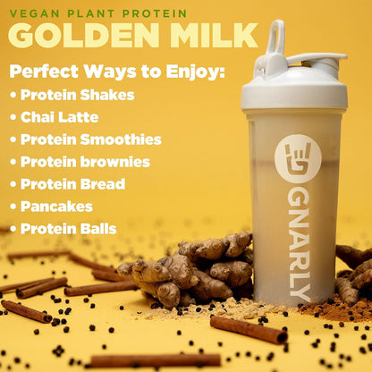 Golden Milk Vegan Protein Powder and Gnarly Preworkout Strawberry Lemonade (14.82oz)