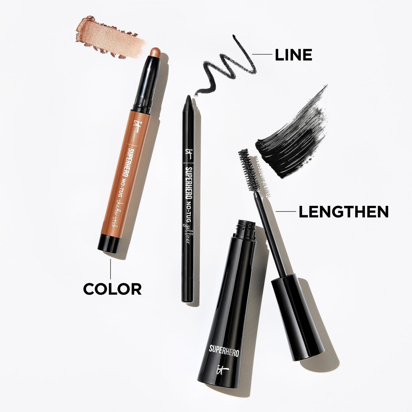 IT Cosmetics Superhero No-Tug Waterproof Eyeshadow Stick - Cream Eye Shadow with Built-In Primer - Longwear & Blendable - Suitable Eye Makeup