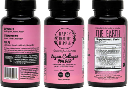 Vegan Collagen Booster for Hair, Skin & Nails, Plant-Based, Non-GMO, 60 Ct