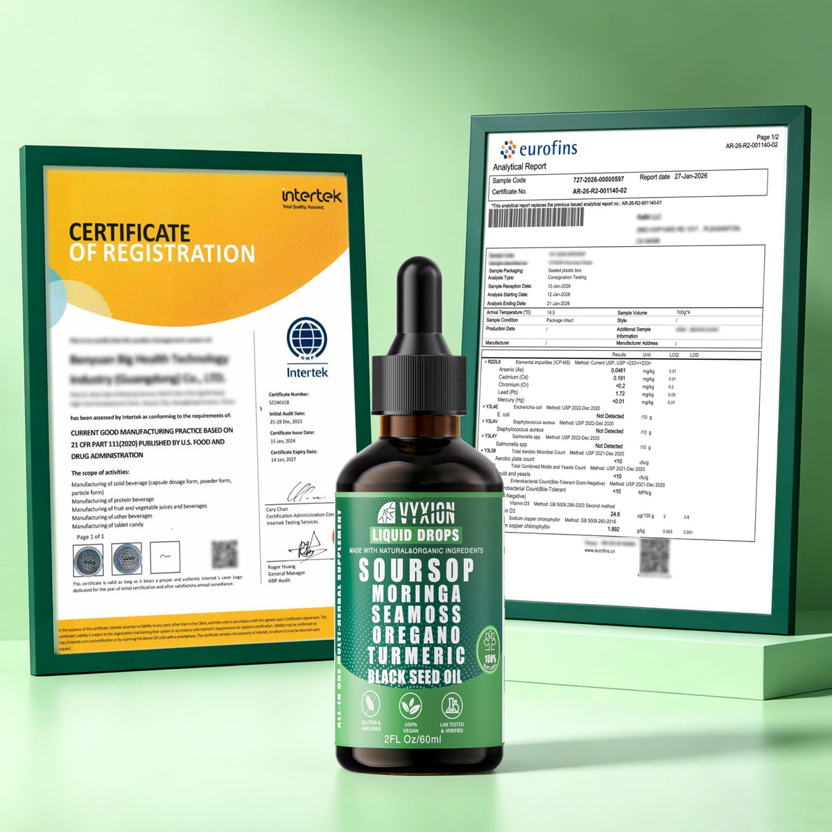 Soursop Bitters Liquid Drops 10 in 1 with Sea Moss, Moringa, Turmeric, Black Seed Oil, Oregano, Ashwagandha | Herbal Extracts for Overall Health-Enhancing |Vegan, Non-GMO| 2 Fl Oz(Mixed Berry Flavor)