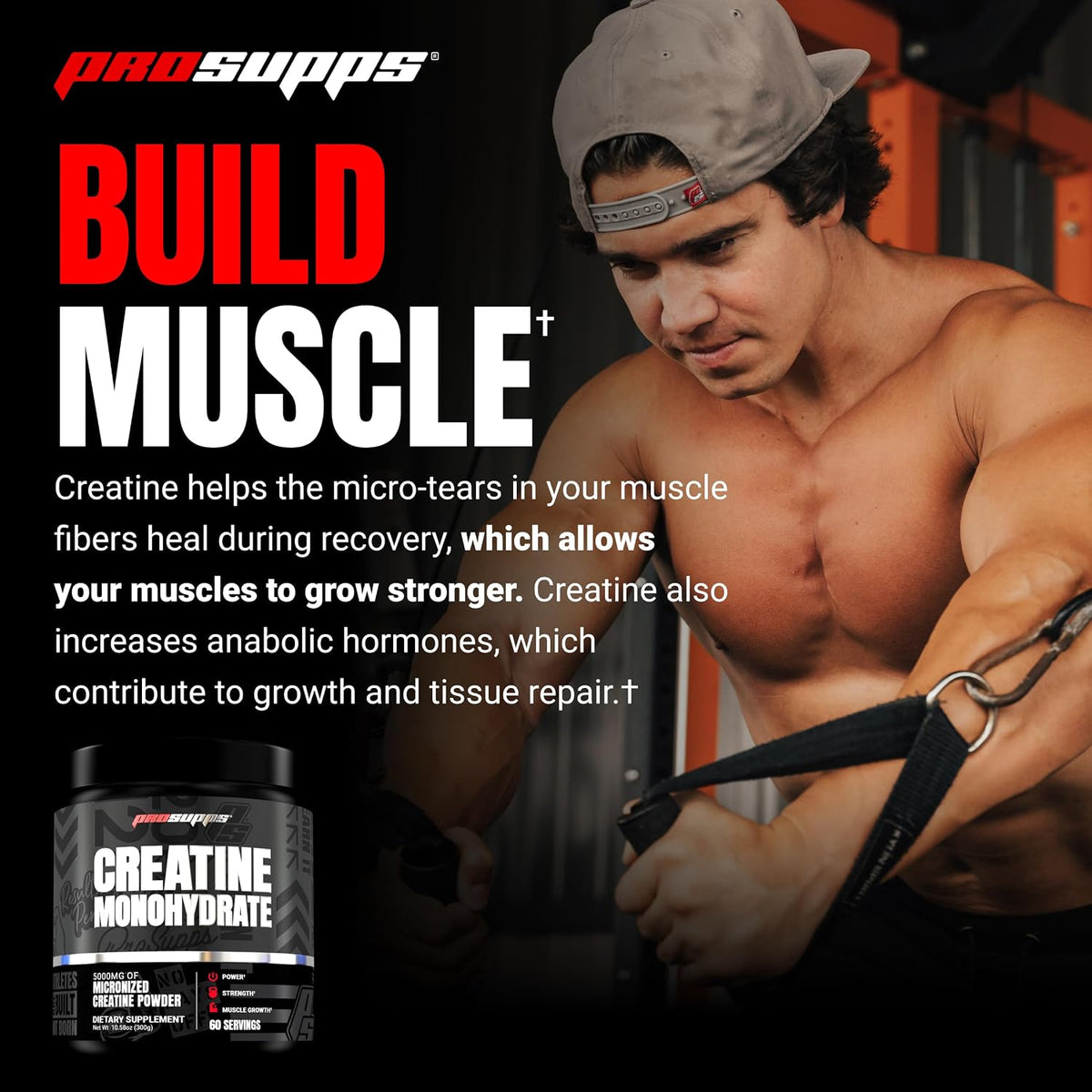 PROSUPPS Hyde Xtreme Hard-Hitting Energy Pre-Workout, Watermelon, and Creatine 300 Bundle
