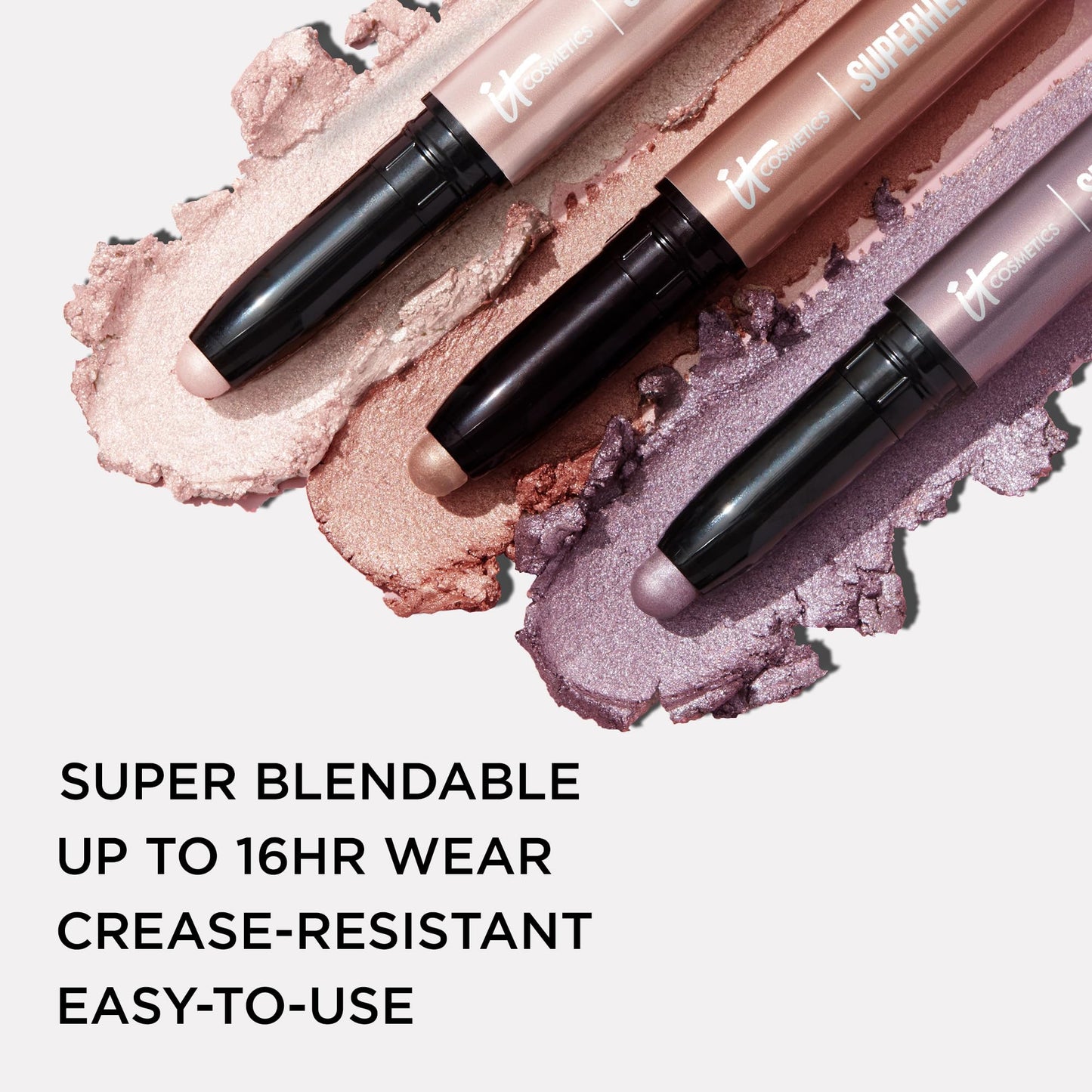 IT Cosmetics Superhero No-Tug Waterproof Eyeshadow Stick - Cream Eye Shadow with Built-In Primer - Longwear & Blendable - Suitable Eye Makeup