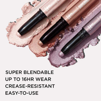 IT Cosmetics Superhero No-Tug Waterproof Eyeshadow Stick - Cream Eye Shadow with Built-In Primer - Longwear & Blendable - Suitable Eye Makeup