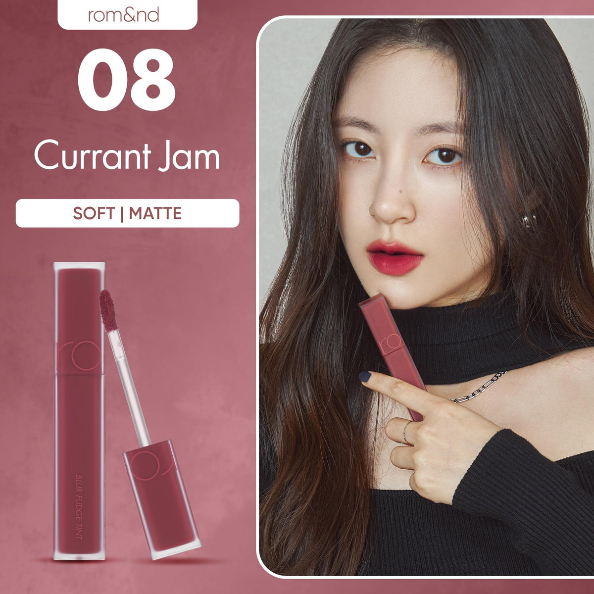 rom&nd OVEEER Shade Series Blur Fudge Tint | Silky Matte Lipstick for Velvety Smooth Lips | Long-Lasting Stain, Wrinkle Blurring, Moisturizing Formula | 16 Burnt Orange | Lip Stain Long Lasting Waterproof | Buildable Matte Blurred Finish | Hydrating Lip S