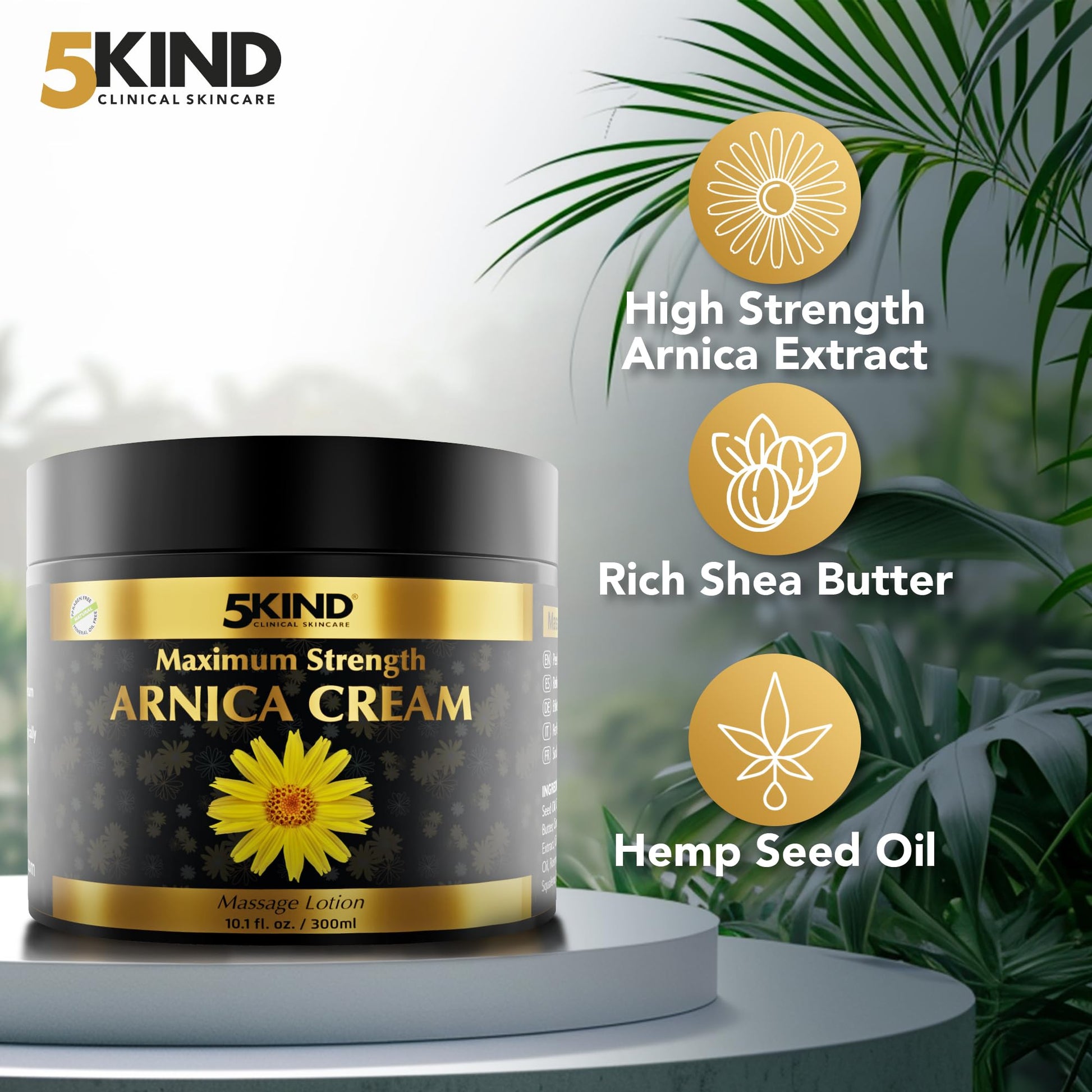 5kind Extra Strong Arnica Cream for Bruising and Swelling 10.1 Fl Oz - Arnica Bruise Cream Extra Strength Fast Healing Thin Skin - High Concentration Arnica Montana Extract for Bruises-Natural Formula 5kind clinical skincareBuy Supplements Australia