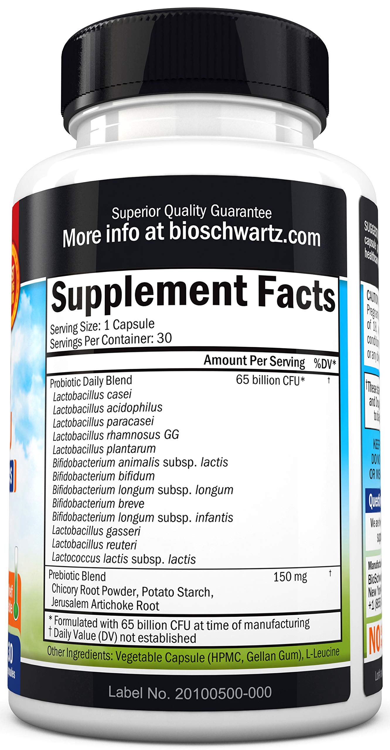 Probiotic 65 Billion - Probiotics with Prebiotic for Women & Men - Lactobacillus Acidophilus Digestive Health Capsules - Targeted Release Technology - Shelf Stable Supplement Non-GMO Dairy Free-30ct